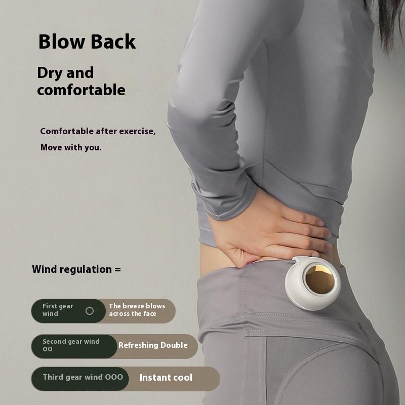 Portable Waist Fan Bladeless, Rechargeable Personal Fan, 3-Speed Turbo Cooling, Hands-Free Clip Fan for Work, Travel, Camping, Phone Cooling, Summer Must Have