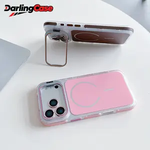 Darlingcase New Electroplated Case with Independent Lens Protection, Magnetic Kickstand Full Cover for iPhone 12 to 17 Pro Max