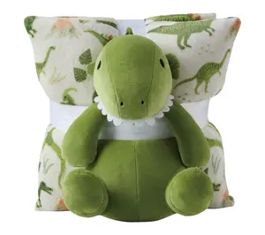 Olivia & Finn 3-Piece Dino Throw and DecorativePillow Set Olivia & Finn 3-Piece Dino Throw and DecorativePillow Set