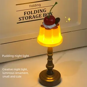 "Pudding" Night Light: Cute & Stylish Bedside/Desktop Sleep Accent - A Charming Gift for Girls and Ambient Lighting