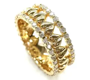 Zaxie Lab Diamonds Heart of Gold Eternity Ring