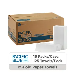 Pacific Blue Select Multifold Premium 2-Ply C-Fold Paper Towels by GP PRO (Georgia-Pacific), White, 2,000 Towels Per Case