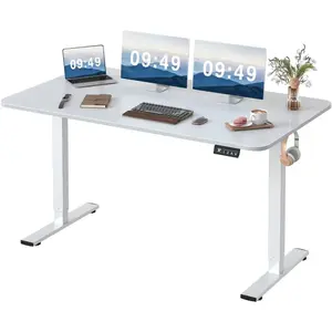 Electric Height Adjustable Standing Desk Large 55x24 - Sturdy Workstation with Memory Presets