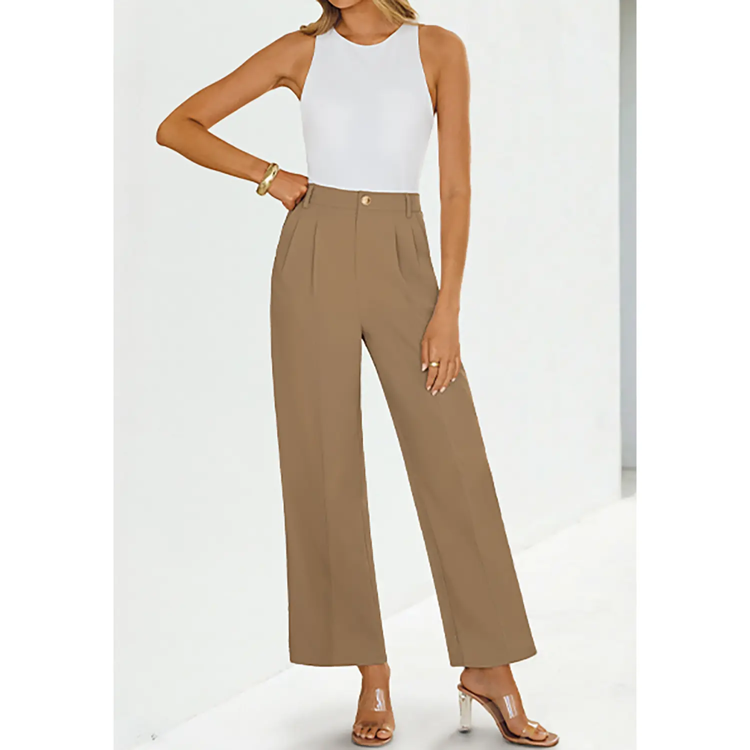sachin and babi light blue dress Men Oak Brown Pants| Casual Solid Color| Comfortable Quality| Sainly main image 1