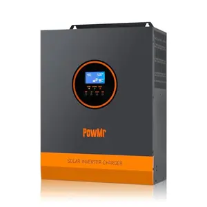 PowMr Solar Inverter 3000W 24V to 110/120V AC, Off Grid Pure Sine Wave Power Inverter Max.PV Input 4000W 450V 13A, Built-in 80A MPPT Controller, Peak Power 6000VA, for 24V Lead-Acid & Lithium Battery