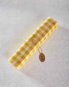 Yellow Check - Beaded Table Runner - Hazel Mazel