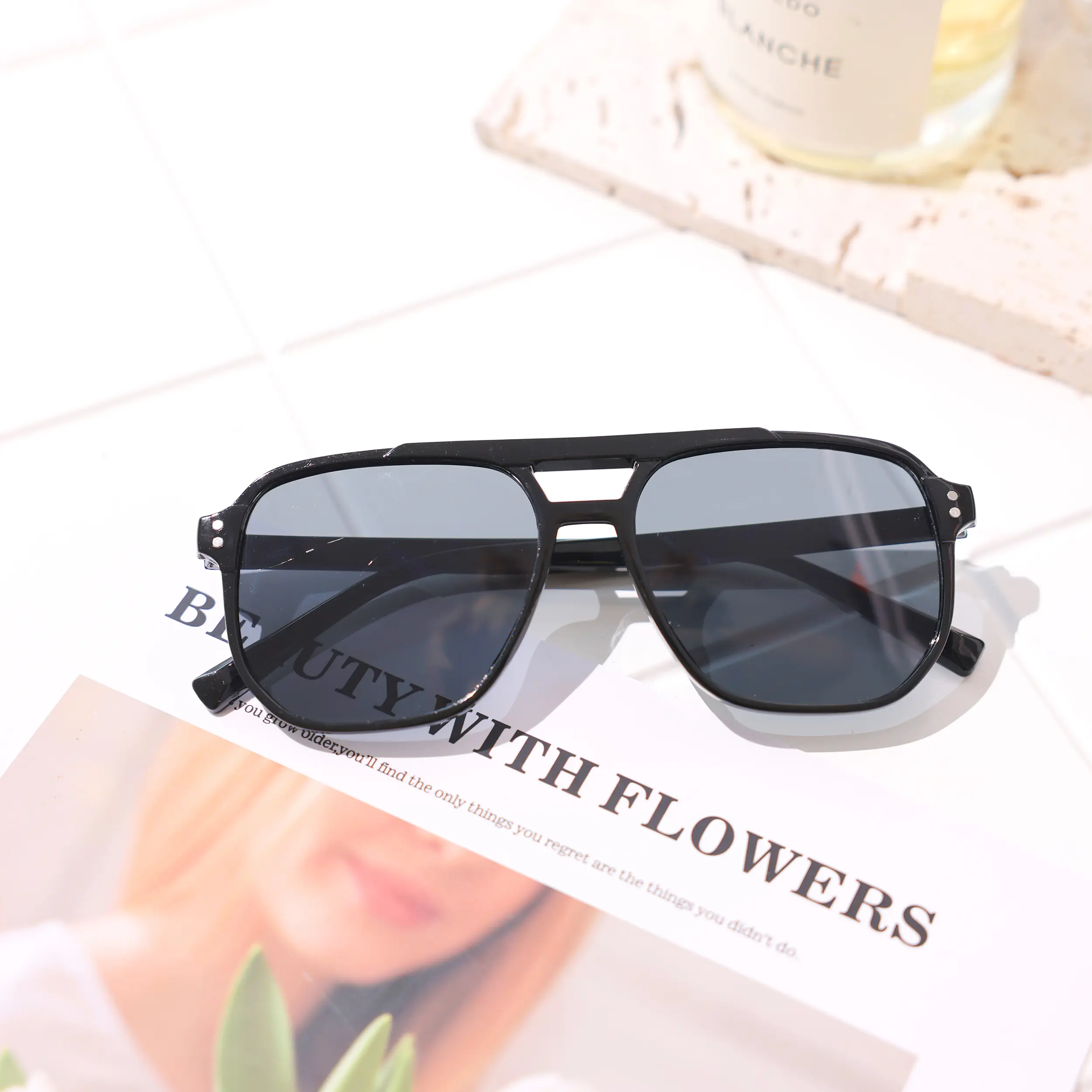 New Horizons 5 Pairs Retro Pilot Sunglasses Set for 