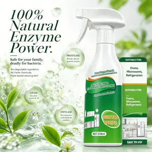 Kitchen Appliance Cleaner Spray - Natural Enzyme Formula, Eliminates Grease, Odor & Bacteria, Safe For All Kitchen Devices, Easy 1-Step Cleaning