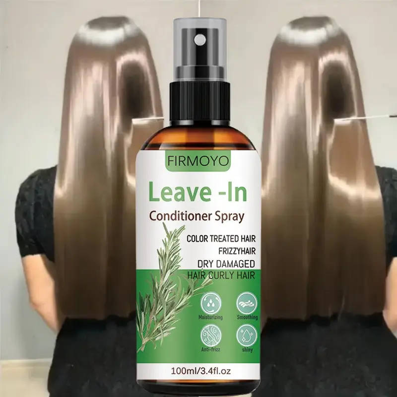 100ml / 3.38oz Rosemary Essential Oil Spray, Natural Hair Oil, Nourishing Hair Care, Leave-In Conditioning hydrates and moisturises heat protection formula Improves dryness, frizz and split ends Creates lustrous hair