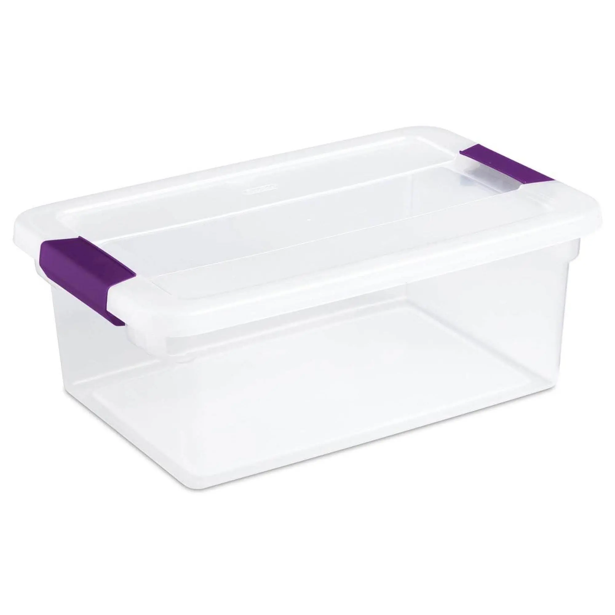Sterilite 15 Qt. Plastic Stackable Storage Container with Lid, Clear (24 Pack)