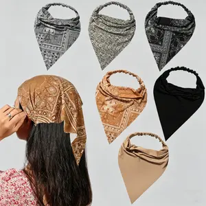 Women's Double-Layer Triangle Headband - 6-Pack - Bohemian Style Headbands
