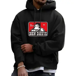 Men's Casual Hoodie with Ben Davis - inspired Artwork Graphic Sweatshirt Long Sleeve fall outfits 2000s outfits streetwear hoodies men y2k clothing outfits men game day outfit game day outfit fits vacation outfits graphic hoodies