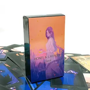 Honey and Lavender Tarot Deck Mystical Artwork, Durable & Portable, Perfect For Spiritual Guidance & Collectors