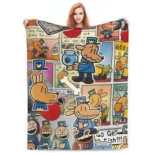 Dogman And Friend Micro Blankets Picnic Bedding Throws For Couch Bed Warm Customized Quality Bedspread A multi-functional and beautiful blanket suitable for decoration, use and as a gift. Add some fun to your home