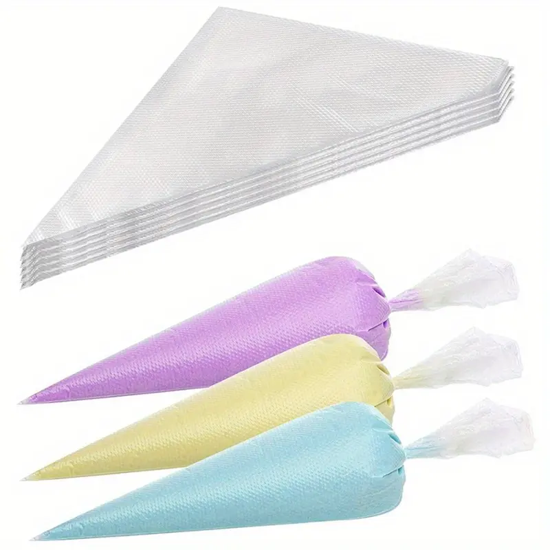 100pcs Cake Squeezed Flower Bag, Bakery Bags for Cakes and Pastries - Easy To Use and Clean, Perfect for Fondant Decorating and Baking