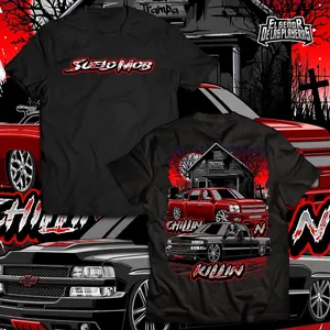 SueloMOB Chillin N Killin Halloween 2 Side T-shirt, Gift, Trending, Graphic Tee Breathable Relaxed Fit