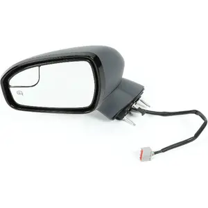 Left Power Door Mirror Compatible with 2013-2016 Ford Fusion Heated Manual Folding Power Glass, Blind Spot Glass, w/Signal & Puddle Light Paintable Rear View Mirror Driver Side