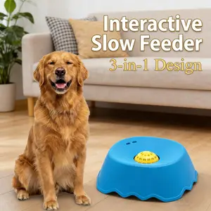 Interactive Dog Lick Bowl for Broth & Yogurt, Slow Feeding Puppy Dish with Rolling Ball Toy, Mess-Reducing Treat Feeder for Small & Large Dogs