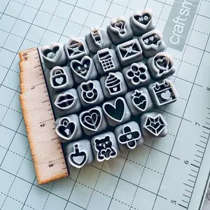 Valentines Polymer clay cutter stud size Valentines Polymer clay cutter stud size
