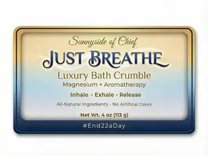 Just Breathe Luxury Bath Crumble | Magnesium + Aromatherapy | Inhale • Exhale • Release