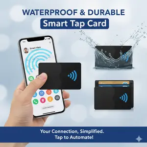 Smart Tap Social & Business Card - Waterproof & Durable - Universal Tap Functionality & Customizable Actions - Perfect for Networking & Business Connections