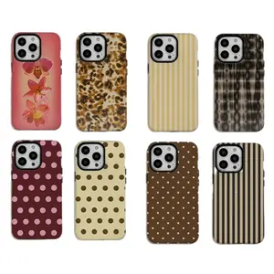 Luxury Ins Berry Dot Brown Hot INS Phone Cases for IPhone 17 Promax 16 15 14 13 12 11 Pro Max Plus Air Double-layer Cover