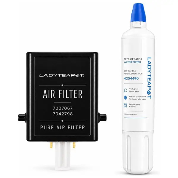 Replacement 4204490 Water Filter and 7007067 Air Purification Cartridge Combo Pack, Compatible with Sub-Zero 4204490, 4290510 Water Filter, 7042798/7007067 Air Filte
