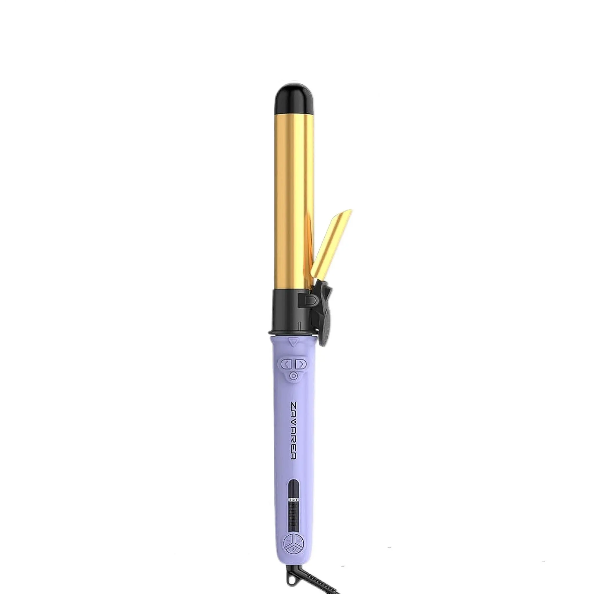 ZAVAREA Automatic Rotating Metal Heated Curler - 1.25in x 5.4in Titanium Long Barrel Curling Iron, 5 Adjustable Temps (260°F-410°F), 1H Auto Off, Dual Voltage, Multifunctional Crimper (Ideal Mother's Day Gift), Automatic Curling Iron