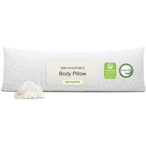 Adjustable  Pillow, 20x54 Long Pillow for , ,  and  Support, Side Sleeper  Pillows for Adults with Memory  & Washable Cover