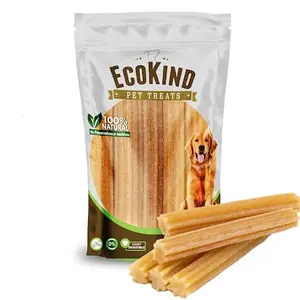EcoKind Pet Treats Premium Gold Cheese Flavored Churro Chews | All Natural Himalayan Yak Cheese Dog Chew for Small to Large Dogs
