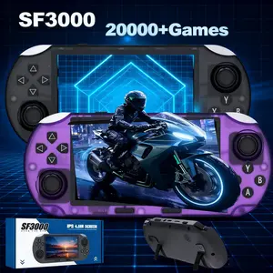 Sf3000 Handheld Game Console, HD Screen, Real Color Reproduction, Professional Gaming Chipset, 3000mah Battery, Stand Included, Video Music Player, Rechargeable Portable Console