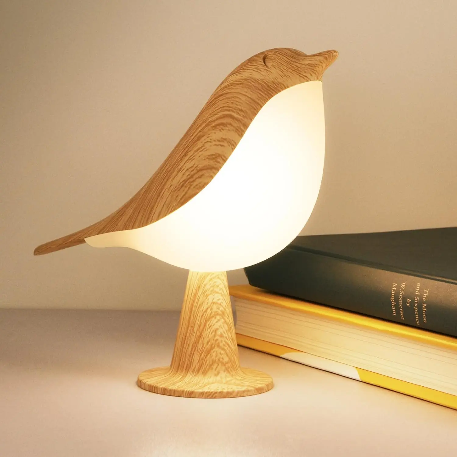 Small Cute Bird Table Lamp, Touch Bird Night Light, Cordless Bedside Lamp, Desk Lamp for Reading, 3-Way Dimmable USB Rechargeable Battery 2600mAh Nightstand Lamp for Bedroom, Home/Office Decor