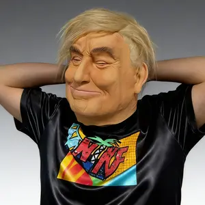 President Style Latex Mask, Realistic Political Character Costume, Funny Full Head Halloween Party Cosplay for Adults