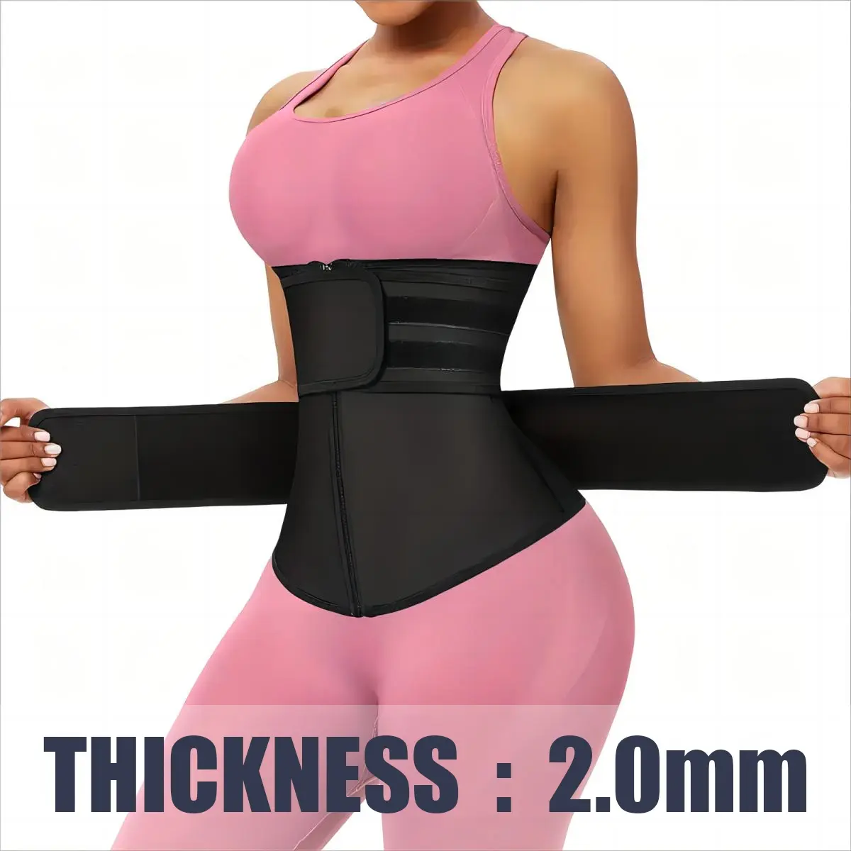 Women's Dual-Layer Zip Waist Cincher, Shapewear, Womenswear, Strong Chest Support, Precision Abdominal Control, Adjustable Design, Fitness Yoga Training