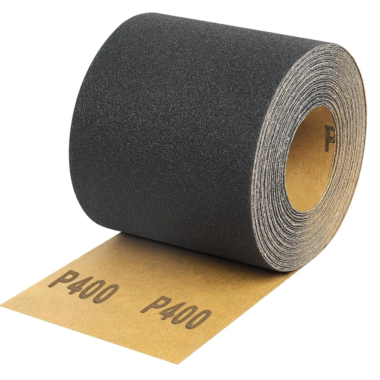 400 Grit Sandpaper Roll, 3-2/3" Wide 11 Yard Wet Dry Silicon Carbide Longboard Sand Paper for Automotive Metal  Sanding&Polishing