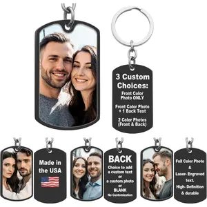 Photo Keychain Custom Picture Keychain Customized Gifts Laser-Engraved/Color Gifts For Boyfriend Hubsand Wife