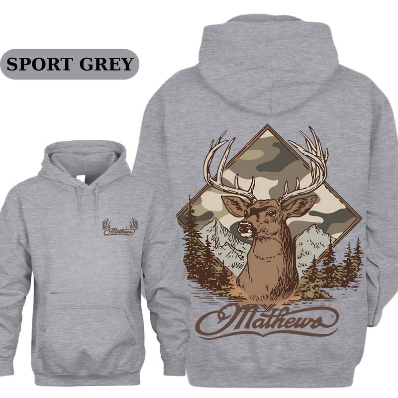 Mathews Mountain Buck Camo Hoodie, Elite Deer Hunting Sweatshirt for Men, Rugged Backcountry Archery Gear, Outdoor Lifestyle Pullover for Hunters