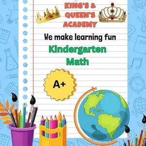 King’s and Queen’s Kindergarten Math Workbook - Fun Learning Experience with A+ Rating and Educational Themes
