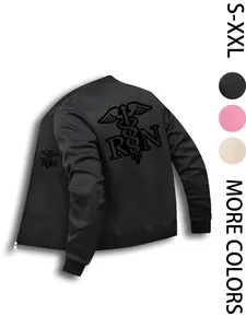 Medical Jacket, Women's Long-Sleeve Zip-Up Outer Jacket, Casual Daily Wear Top, Comfortable & Stylish Design, Suitable for Layering & Daily Use, Comfortable & Durable Design, Ideal Gift