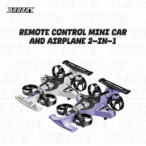 BRRRRT  Remote-controlled car and plane combo, 360-degree drift tires, land and air capable, one-touch lift, impact-resistant materials, three adjustable speeds, perfect gift for boys and girls, top choice for Christmas presents.