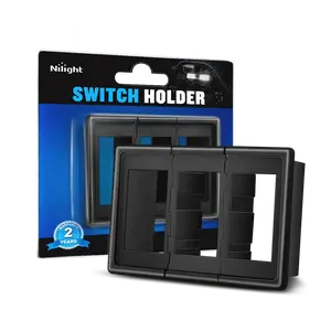 Nilight 3Pcs Rocker Switch Holder Panel Housings