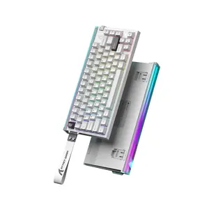 ATTACK SHARK R85HE Gaming Lighted Mechanical Keyboard RGB Lighting Mechanical Backlit Keyboard 8000hz Wired Connection with Customizable Magnetic Switches for E-Sports Office Use,Full Keys Hot Swappable Compact Design