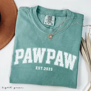 Comfort Colors Pawpaw EST Shirt, Pawpaw Shirt, Fathers Day Shirt, Custom Pawpaw Shirt , Pawpaw Gift, Fathers Day Gift, Dad Birthday Gift