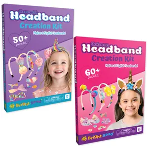 Headband Making Kit for Girls, Make Your Own Fashion Headband, Girl Accessories Ages 5-12, DIY Arts & Crafts, DIY Hair Accessories Set, Birthday Gifts for Girls 5 6 7+ Years Old, Gift Ideas Unicorn or Mermaid
