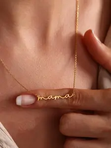 Fashionable Artistic Mom Necklace, Stainless Steel Pendant, Name Engraved Pendant, Creative Mother's Day Gift, Birthday Present, Holiday Jewelry