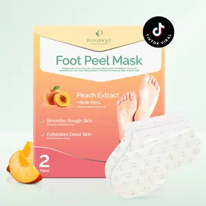 Plantifique Foot Peel Mask  - Exfoliating Callus Remover for Baby Soft Feet | Dermatologist Tested Dead Skin Remover for Dry Cracked Heels | Peeling Socks with Aloe Vera & AHAs | Repair Rough Skin Pedicure Spa Kit for Men & Women