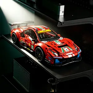 1684PCS Technical 488 GTE Champion GT Performance 1:8 Scale Racing Car Model Building Kits Building Blocks Model Sport Car Toy 42125 Collectible Decor Model Cars Race Car