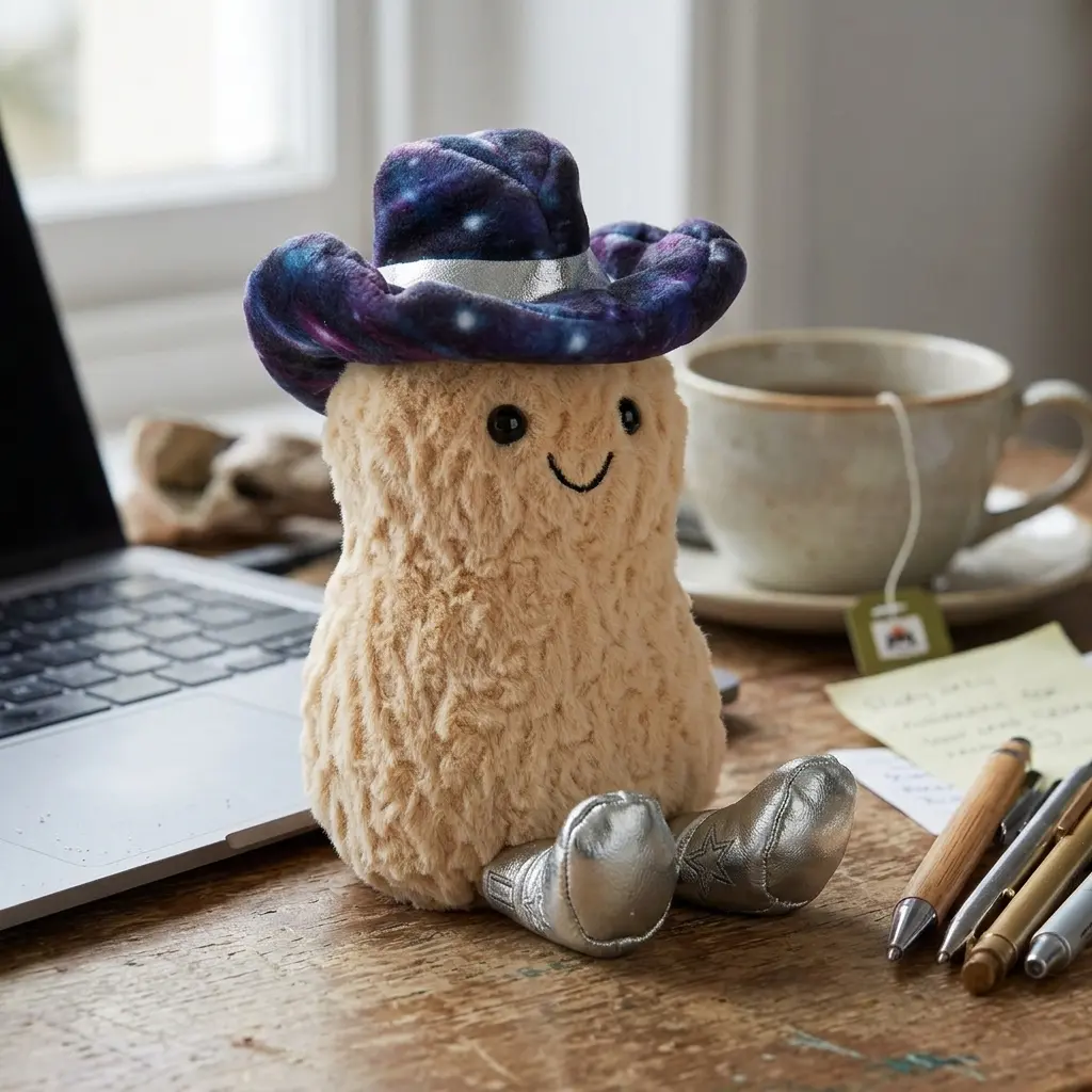 Jellycat Cosmic Cowboy Cactus Plush Decor Soft Collectible Stuffed Gift for Kids & Adults