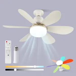 3 Speed Wind Dimmable Ceiling Fan Light with Remote Control, Adjustable Lighting, 1 Count Multifunctional Cooling Fan Lamp, Use for Bedroom, Kitchen, Living Room, Indoor Lighting & Cooling
