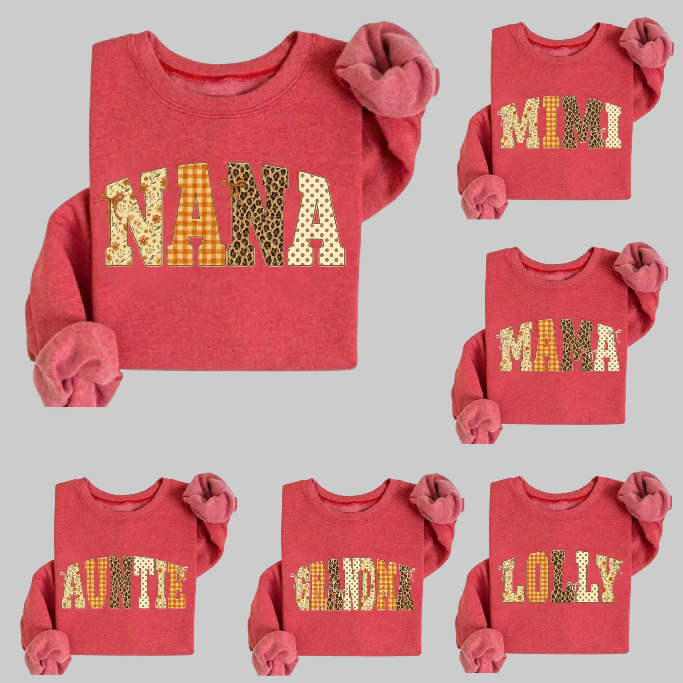 Personalized Halloween Mama Sweatshirt, Custom Name Mom Shirt, Vintage Fall Halloween Sweatshirt, Patchwork Gingham Mama Shirt, Grandma Nana Mimi Auntie Lolly Shirt, Halloween Gift